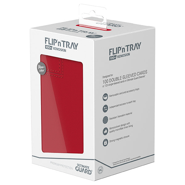 Ultimate Guard - Flip n Tray 100+ XenoSkin - Monocolor Red